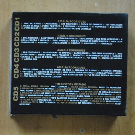AMALIA RODRIGUES - & THE HISTORY OF FADO - 5 CD