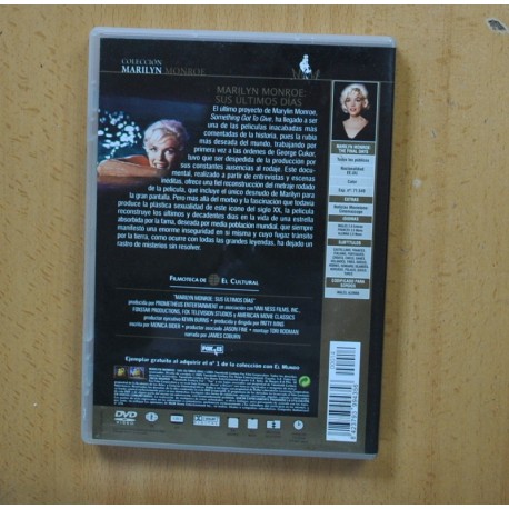 MARILYN MONROE SUS ULTIMOS DIAS - DVD