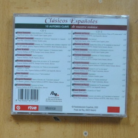 VARIOS - 10 AUTORES CLAVE CLASICOS ESPAÃOLES - 2 CD