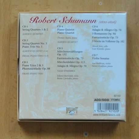 SCHUMANN - CHAMBER MUSIC - 7 CD