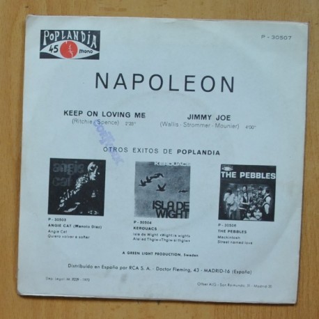 NAPOLEON - KEEP ON LOVING ME / JIMMY JOE - SINGLE