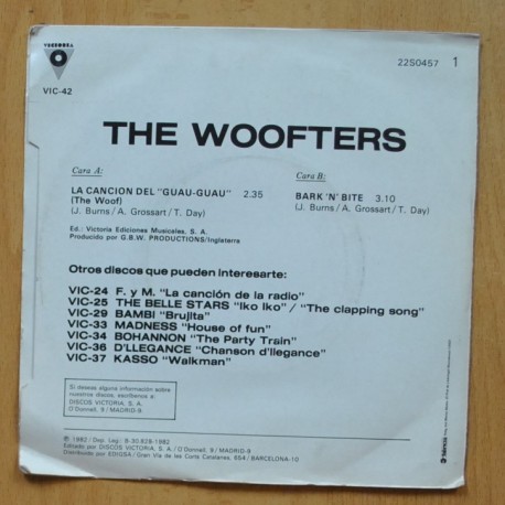 WOOFTERS - LA CANCION DEL GUAU GUAU - PROMO SINGLE