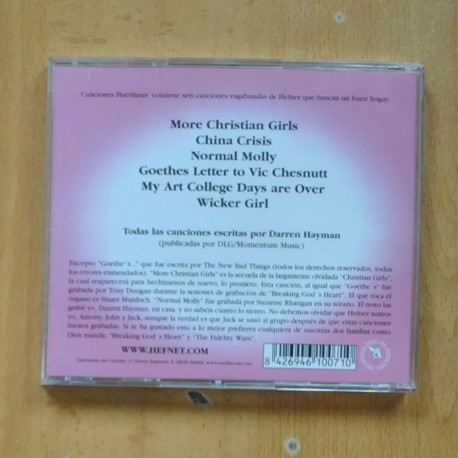 HEFNER - CNCIONES HUERFANAS - CD