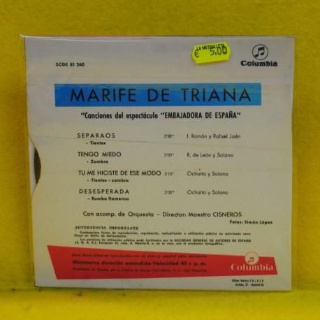 MARIFE DE TRIANA - SEPARADOS + 3 - EP