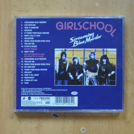 GIRLS CHOOL - SCREAMING BLUE MURDER - CD