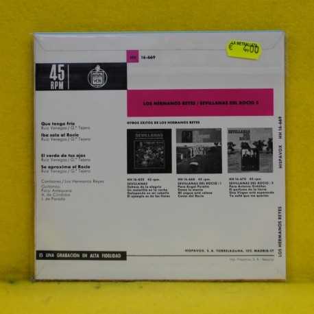 LOS HERMANOS REYES - QUE TENGO FRIO + 3 - EP