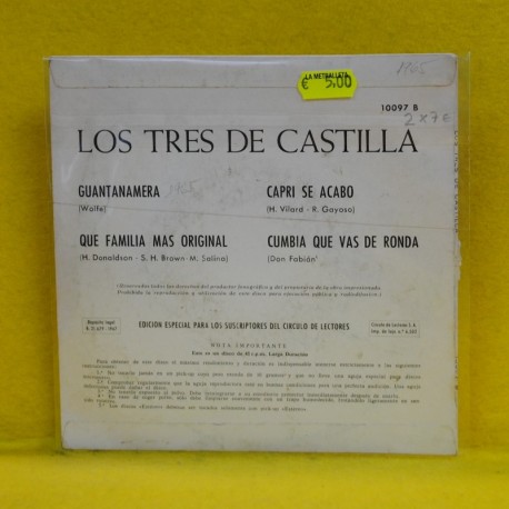 LOS 3 DE CASTILLA - GUANTANAMERA + 3 - EP