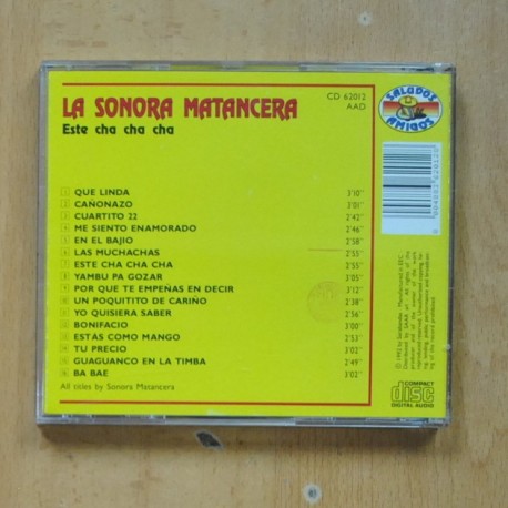 LA SONORA MATANCERA - ESTE CHA CHA CHA - CD