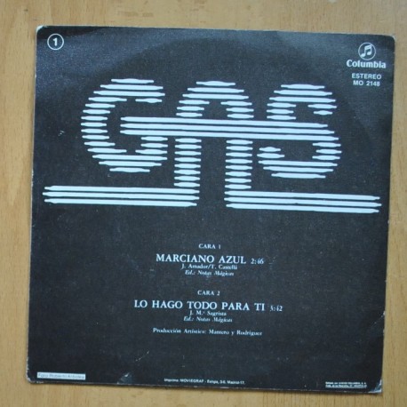 GAS - MARCIANO AZUL - PROMO SINGLE