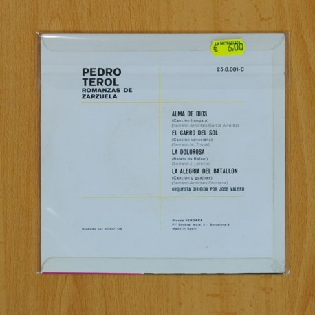 PEDRO TEROL - ALMA DE DIOS + 3 - EP
