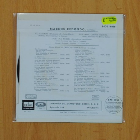 MARCOS REDONDO - ES CASERIO + 2 - EP