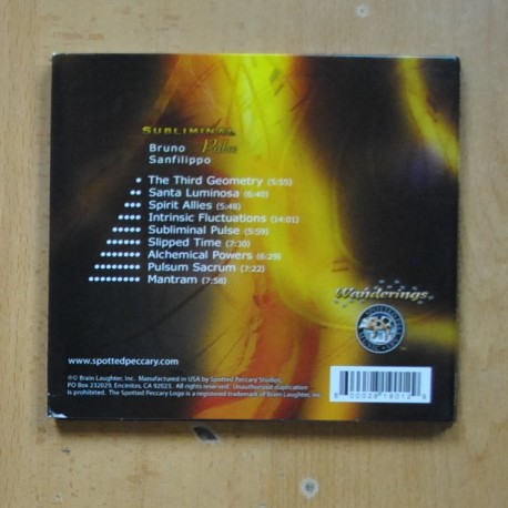 BRUNO SANFILIPPO - SUBLIMINAL PULSE - CD