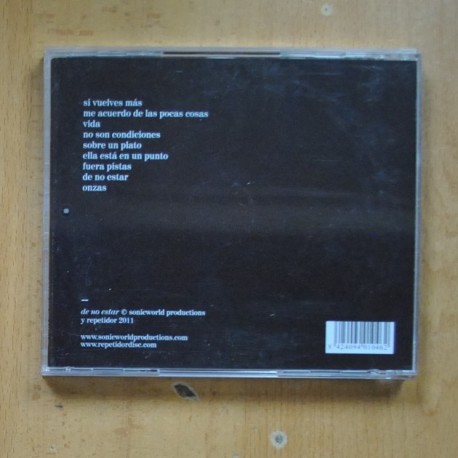 SONIO - DE NO ESTAR - CD