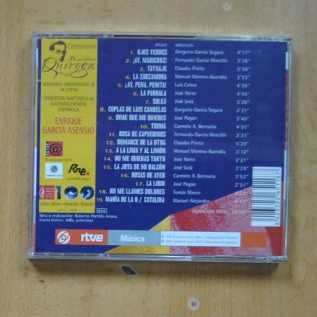 ENRIQUE GARCIA ASENSIO - QUIROGA - CD