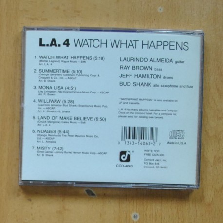 VARIOS - L A 4 WATCH WHAT HAPPENS - CD