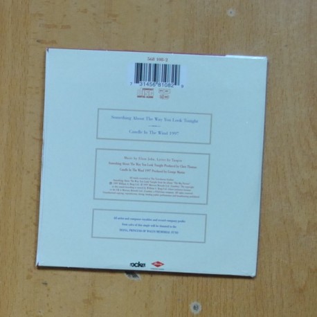 ELTON JOHN - SOMETHING ABOUT THE WAY YOU LOOK TONIGHT - CD SINGLE