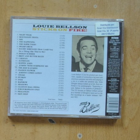 LOUIE BELLSON - STICKS ON FIRE - CD