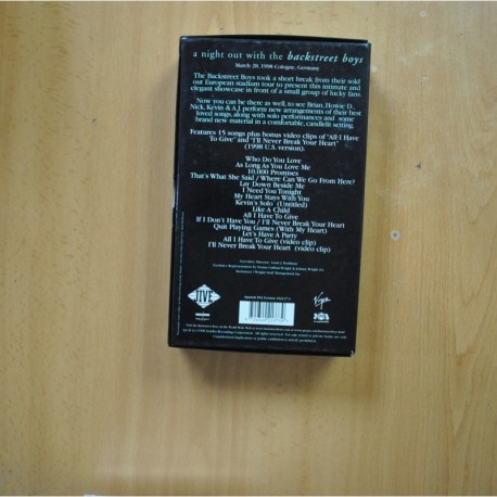 BACKSTREET BOYS - A NIGHT OUT WITH THE BACKSTREET BOYS - VHS