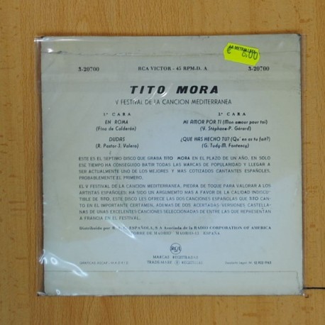 TITO MORA - DUDAS + 3 - EP