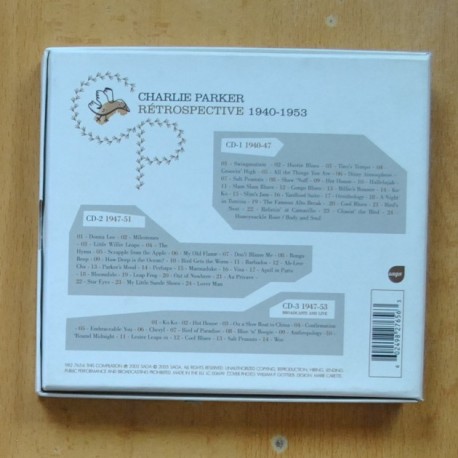CHARLIE PARKER - RETROSPECTIVE 1940 / 1953 - BOX 3 CD