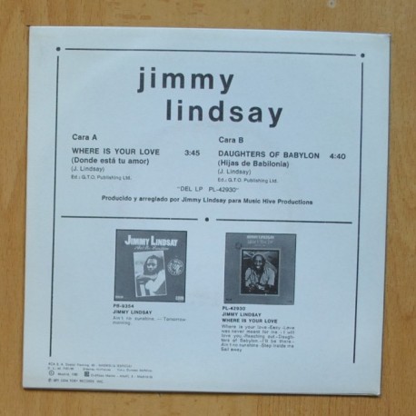 JIMMY LINDSAY - WHERE IS YOUR LOVE - PROMO SINGLE