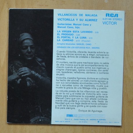 VICTORILLA Y SU ALMIREZ - VILLANCICOS DE MALAGA - EP
