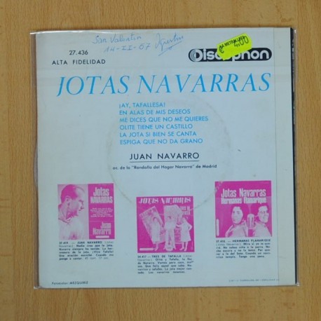 JUAN NAVARRO - AY TAFALLESA + 5 - EP [DISCO DE VINILO]