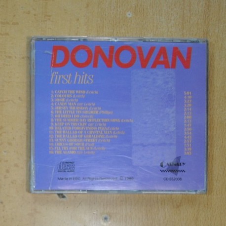 DONOVAN - FIRST HITS - CD