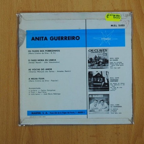 ANITA GUERREIRO - OS FILHOS DOS POBREZINHOS + 3 - EP
