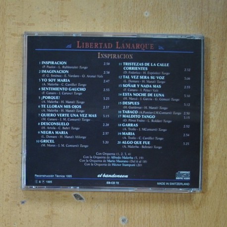 LIBERTAD LAMARQUE - INSPIRACION - CD