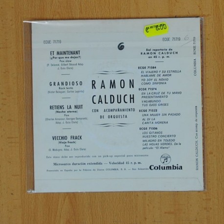 RAMON CALDUCH - ET MAINTENANT + 3 - EP
