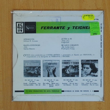 FERRANTE & TEICHER - ANDALUCIA + 3 - EP