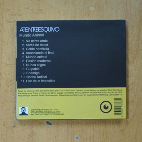 ATENTO ESQUIVO - MUNDO ANIMAL - CD