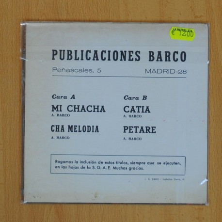 BARCO Y SU RITMO - MI CHACHA + 3 - EP
