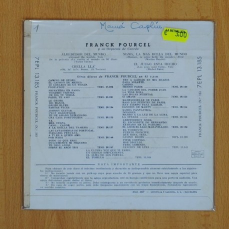 FRANCK POURCEL - ALREDEDOR DEL MUNDO + 3 - EP