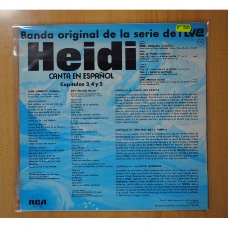 [217390] VARIOS - HEIDI CAPITULOS 3, 4 Y 5 - LP