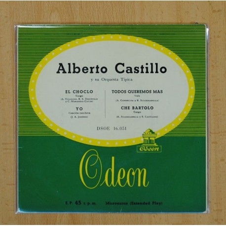 ALBERTO CASTILLO Y SU ORQUESTA TIPICA - EL CHOCLO + 3 - EP
