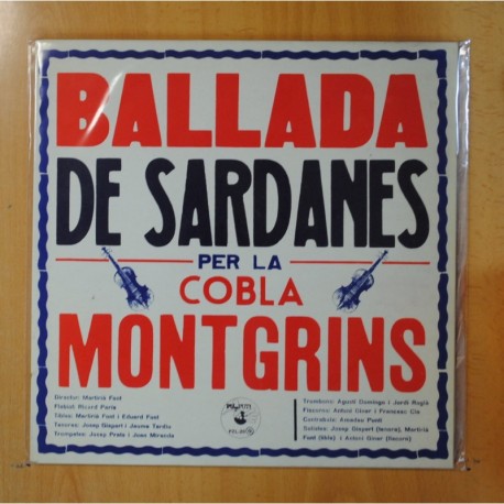 [259823] COBLA MONTGRINS - BALLADA DE SARDANES PER LA COBLA MONTGRINS - GATEFOLD - LP