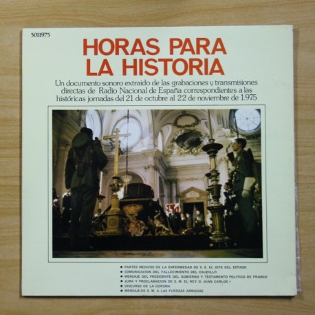 [1007140] VARIOS - HORAS PARA LA HISTORIA - GATEFOLD - LP