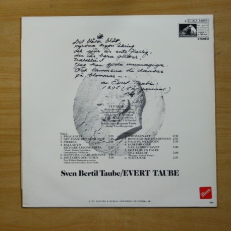 [1020276] SVEN BERTIL TAUBE - EVERT TAUBE - LP