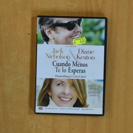 CUANDO MENOS TE LO ESPERAS - DVD