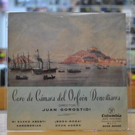 [104119] JUAN GOROSTIDI - CORO DE CAMARA DEL ORFEON DONOSTIARRA - BI EUZKO ABESTI - + 3 - EP