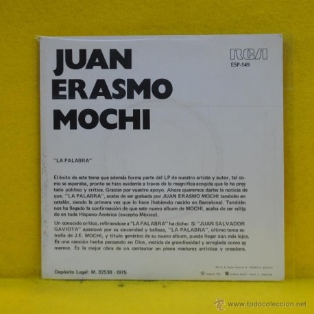 [115582] JUAN ERASMO MOCHI - LA PALABRA - SINGLE