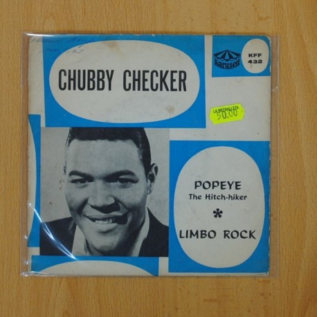 CHUBBY CHECKER - POPEYE / LIMBRO ROCK - DISCO AZUL - SINGLE