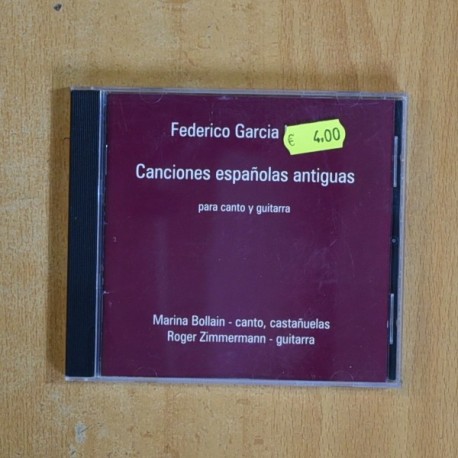 VARIOS - FEDERICO GARCIA LORCA CANCIONES ESPAÑOLAS ANTIGUAS - CD