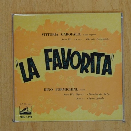 [195959] VITTORIA GAROFALO / DINO FORMICHINI - ACTO III ARIA + 2 - EP