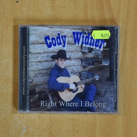 [396656] CODY WIDNER - RIGHT WHERE I BELONG - CD