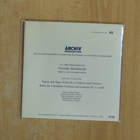 [401920] PACHELBEL - DEUTSCHE BAROCKMUSIK - EP