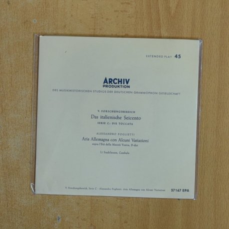 POGLIETTI - ARIA ALLEMAGNA CON ALCUNI VARIAZIONI - EP