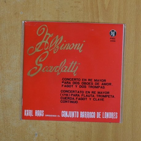 [401925] SCARLATTI - CONCERTO EN RE MAYOR PARA DOS OBOES DE AMOR FAGOT Y DOS TROMPAS - EP